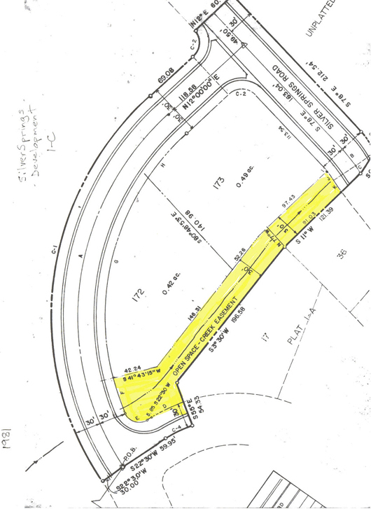 2007- Plat showing creekside easement
