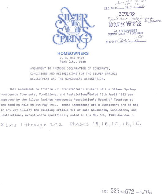 1989 Architecture Rules Amendment