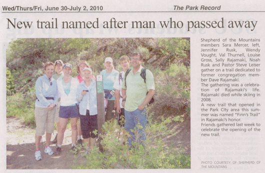 2010 June Rajamaki Trail named