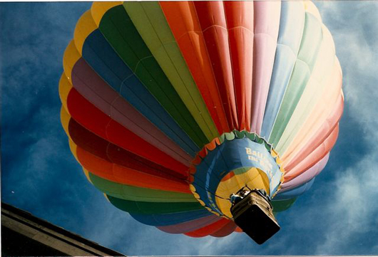 1985 Hot Air Balloon over Lot 61 house - Photo courtesy of Kirsten Kobler