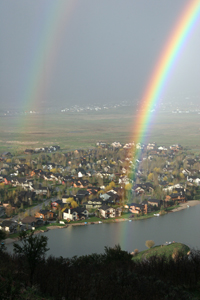 Rainbow over Silver Springs lake - Photo courtesy of Bob Follett