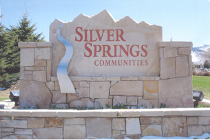 Silver springs south entry sign with silver spring