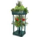 Inverted tomato tree with herb bed