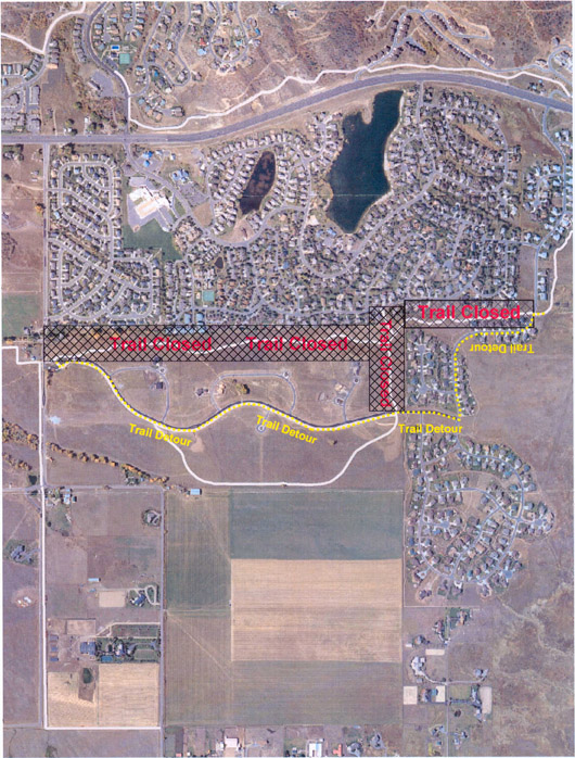 Trail Closure and Detour map during Pipeline Construction - September 2005