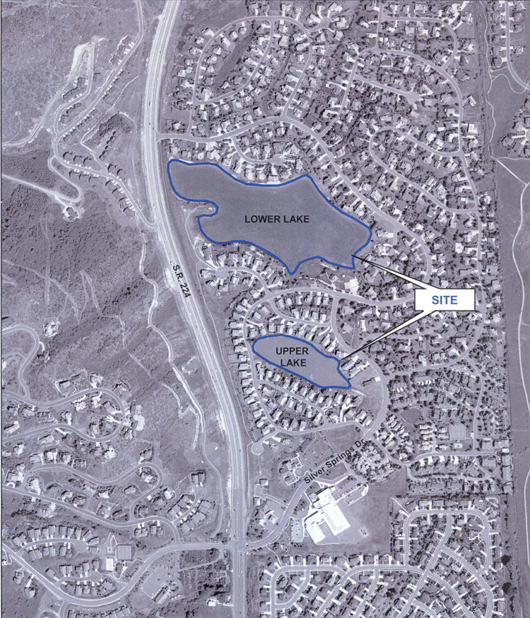 2003 Silver Springs Aerial of lakes and community