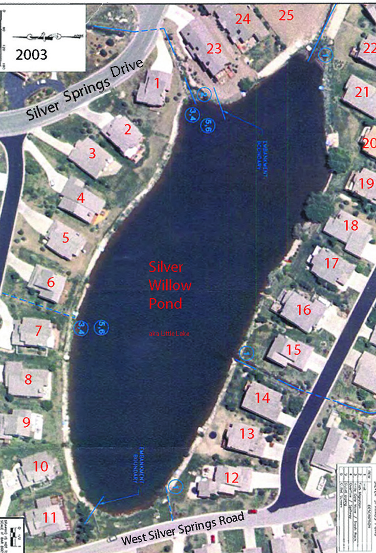 2003 Aerial of Small Lake ( Pond) with 25 houses