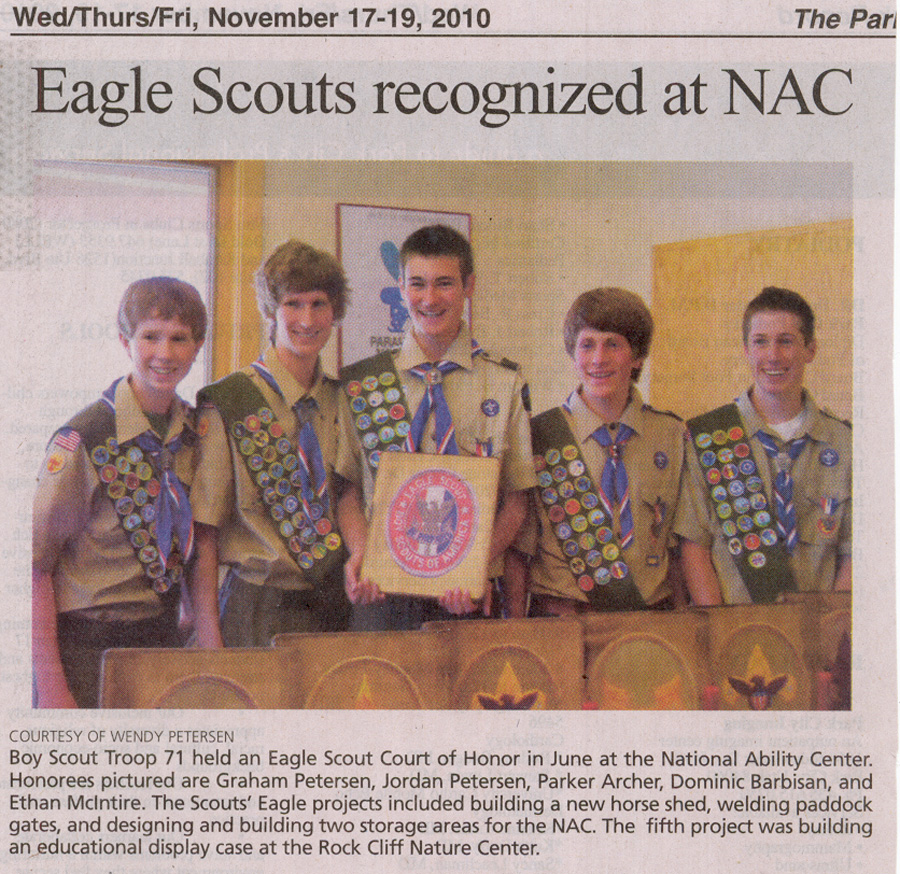 2010 - Nov 17 - Eagle Scouts recognized at NAC