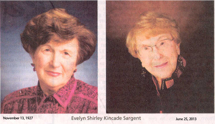 2013-6-25 Obituary for E. Shirley Sargent 1927-2013