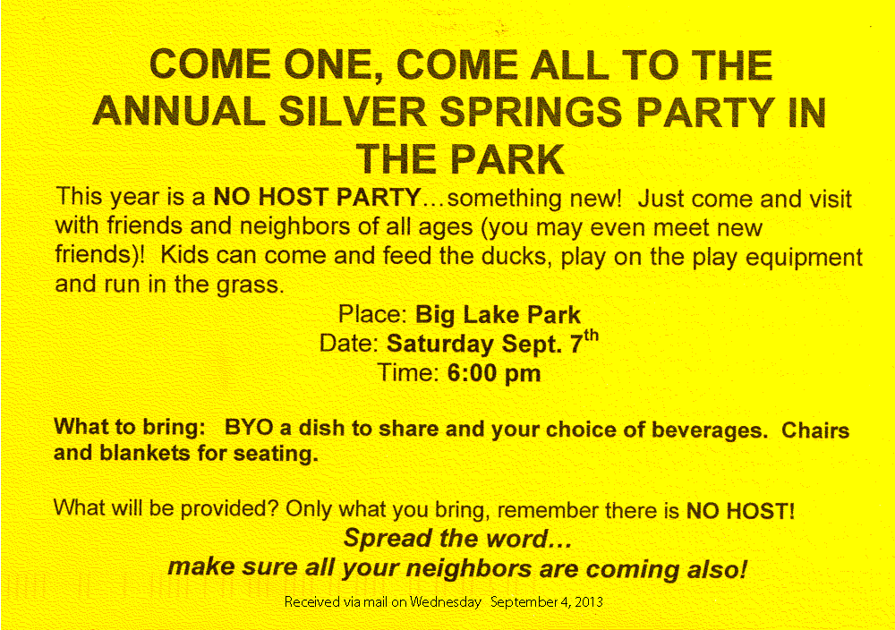 2013 SSSFHOA Annual Picnic