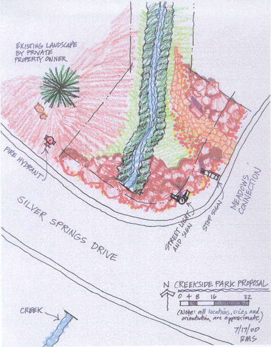 Creekside Easement - RMS sketch