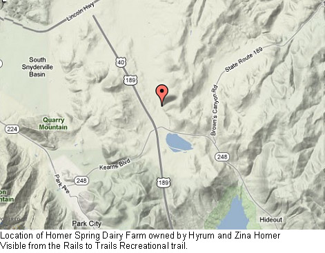 Hyrum and Zina Homer Dairy Farm map