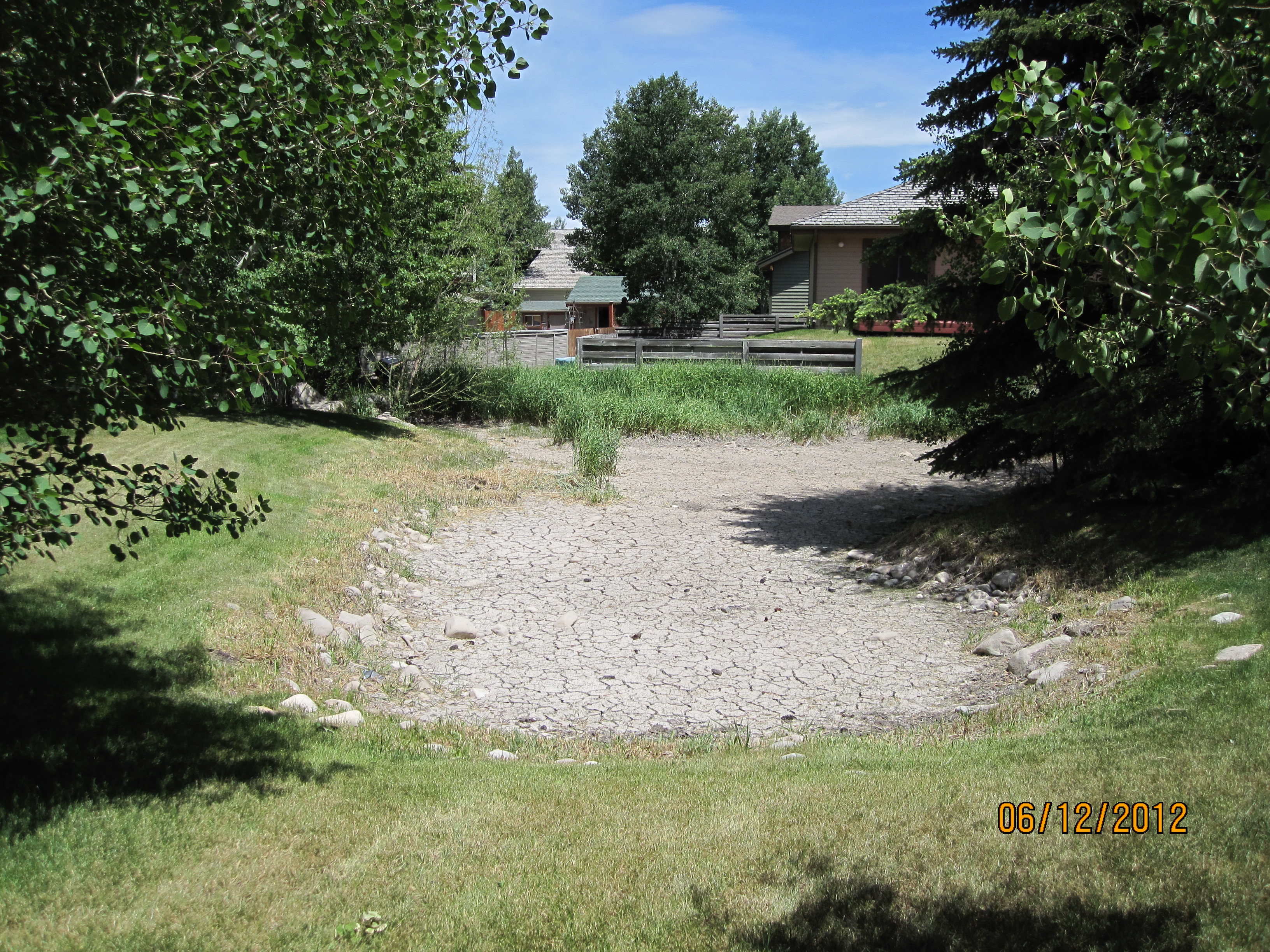 2012 May Parcel V stream and pond dried up