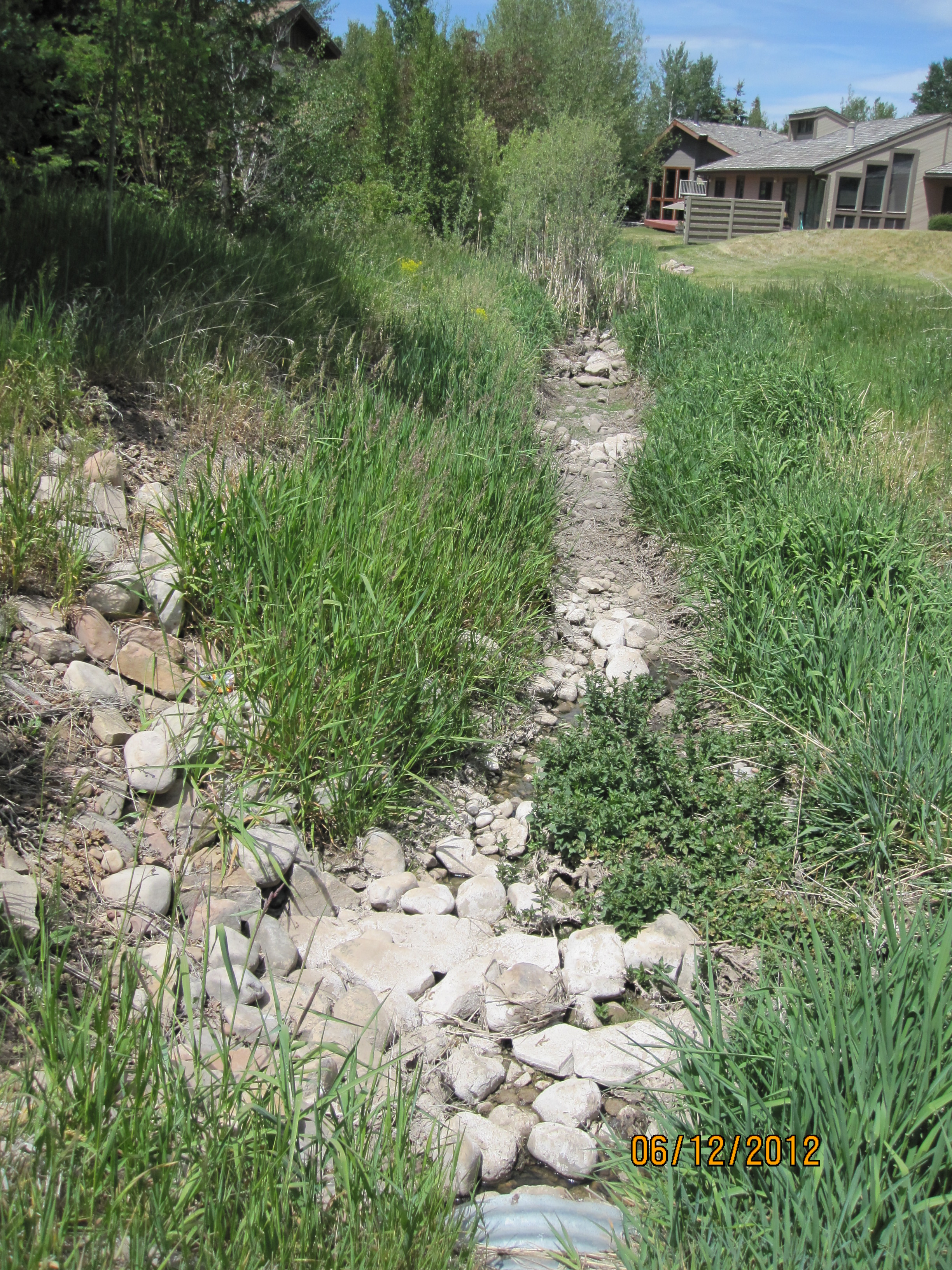 2012 May Creekside Easement extension of Parcel V - dried up.