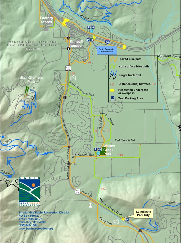 Willow Creek and McCleod Creek Trails - map