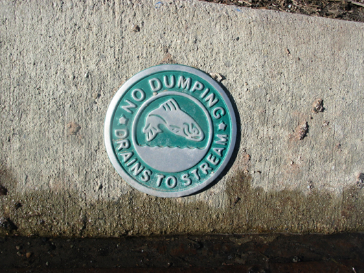 No Dumping Stream water drain 03-2008
