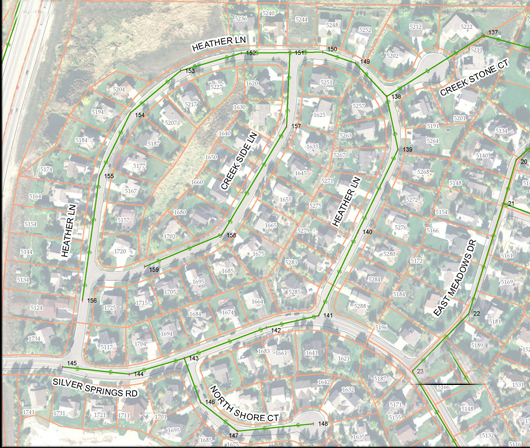 North Shore - aerial map