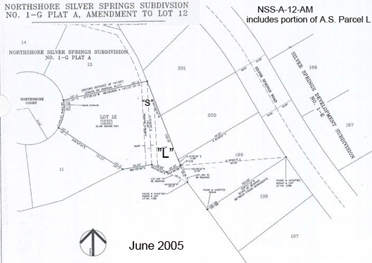 North Shore Silver Springs Subdivision 1989 No. 1-G Plat A includes Amendment to Parcel L and NSS-A-12