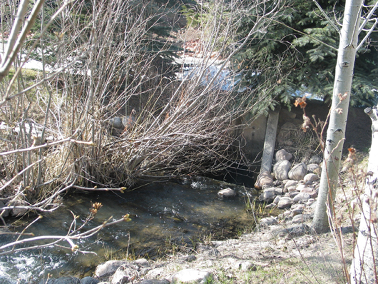 Parcel O between SouthShore Lots 23 and 24 - culvert