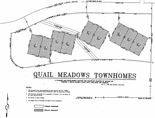 Quail Meadows Townhouses - 1996 plat map