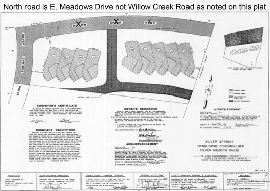 Silver Meadows North - 1981 plat map