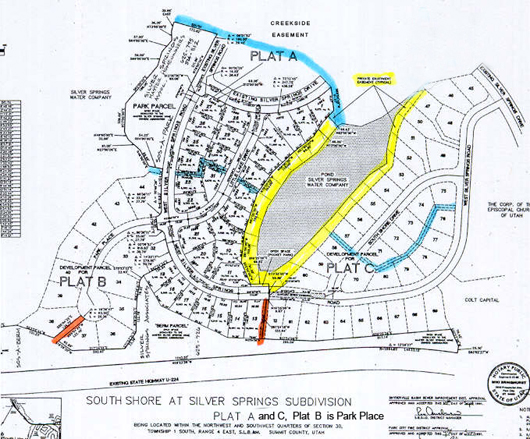 South Shore Silver Springs Subdivision 1991 No. Plats A and C, Plat B is Park Place