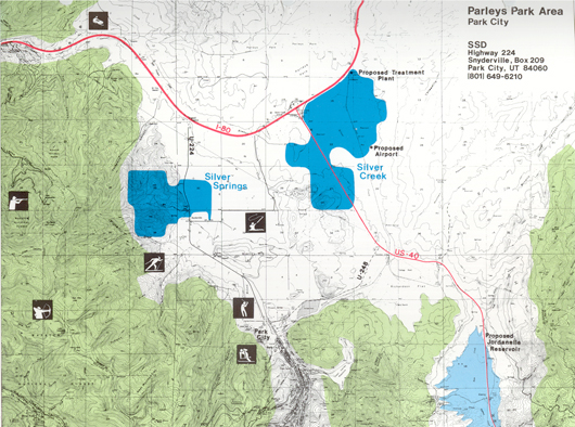 Silver Springs Developers, Inc. 1979 map of Silver Springs West and Silver Springs East