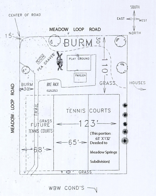 Tennis Courts and Park Sketch