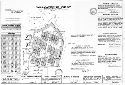 Willowben West 1984 plat map