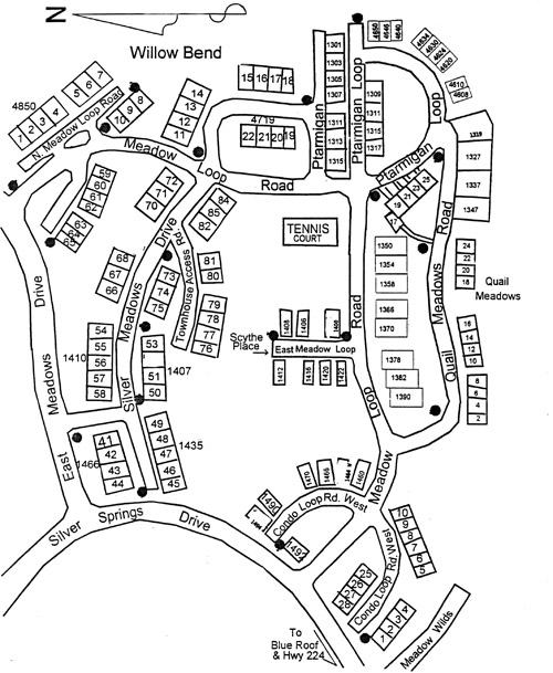 Willow Bend Village plat map