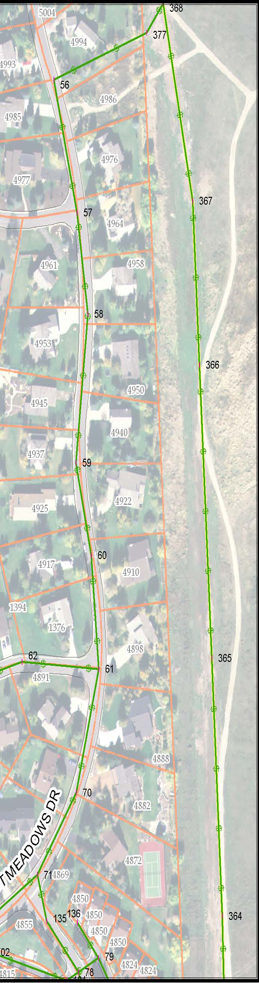 Willow Creek on Aerial Map - 2006